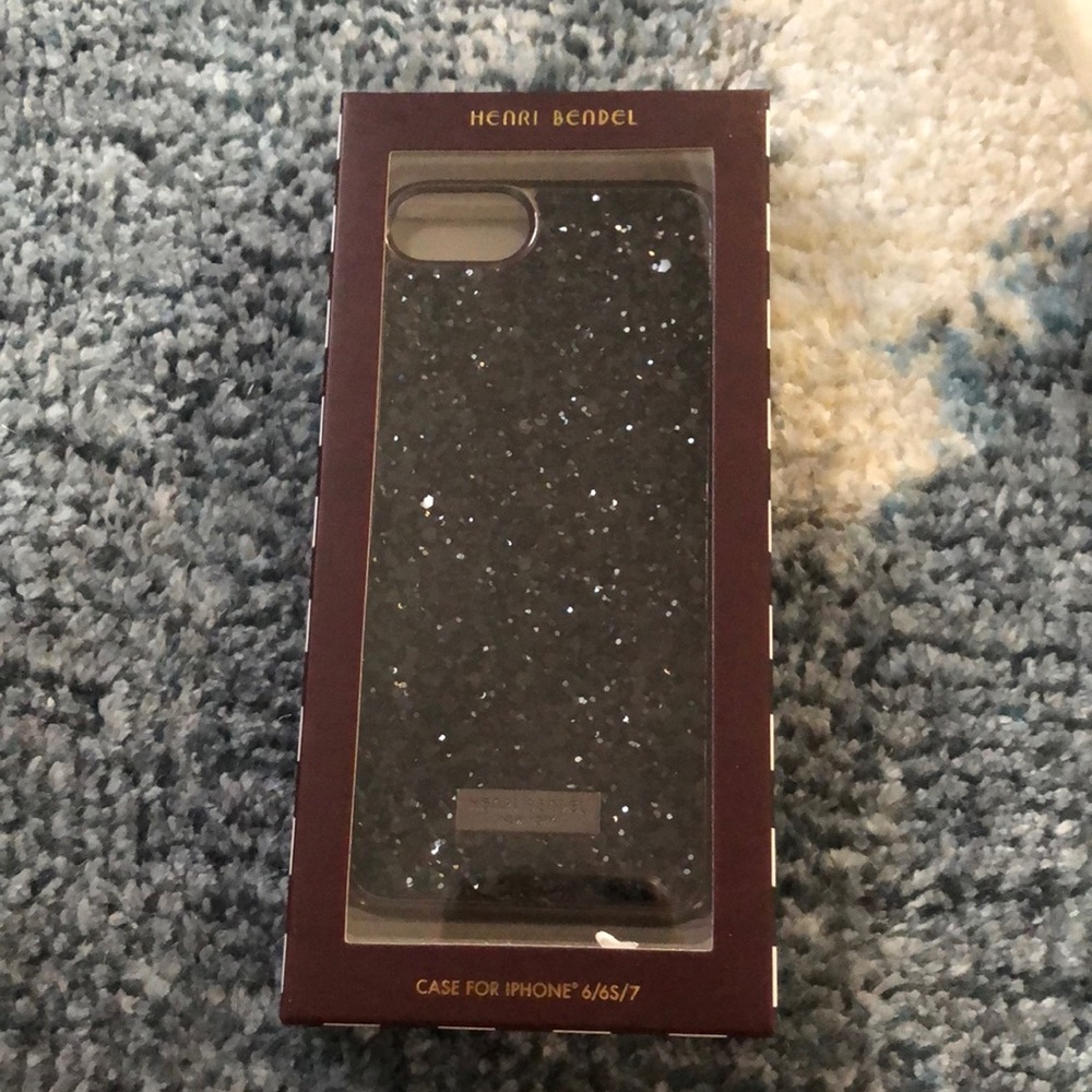 Black sparkle Henri Bendel iPhone case